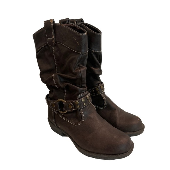 KENNETH Cole Reaction Dark Brown Boots size 8.5 Y - Picture 1 of 9